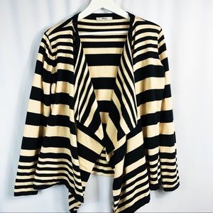 H STYLE DRAPEY STRIPED CARDIGAN